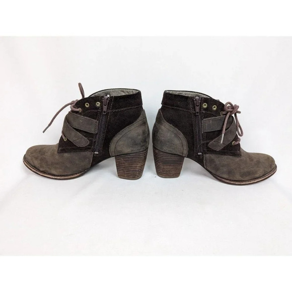 CAT Caterpillar 9 Briony Chunky Buckle Lace Up Ankle Boot Bootie Moto Waterproof - Picture 6 of 12